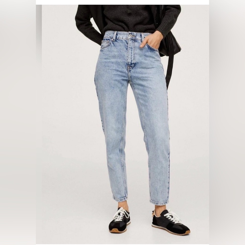 MANGO Light Blue Mom Jeans size 8